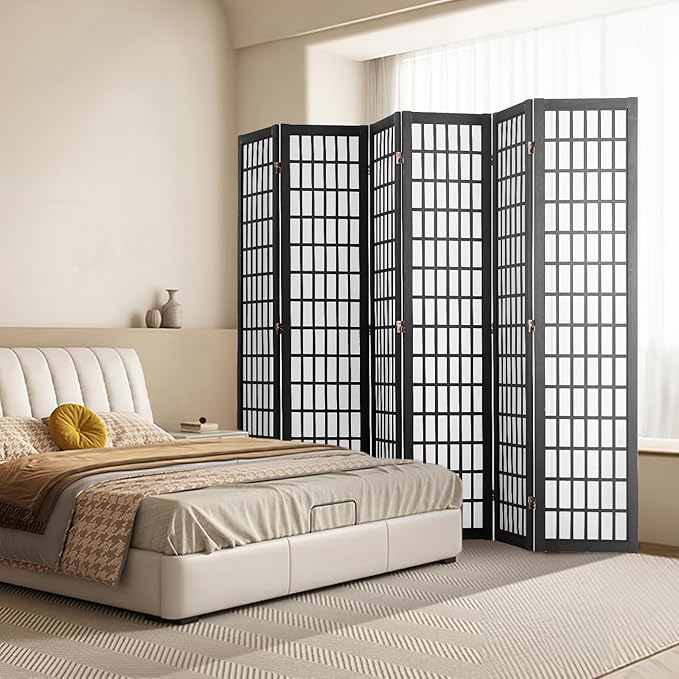 VEVOR Room Divider, 6 Panel Japanese Room Divider, Folding Privacy Screen Indoor - Image 9