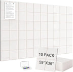 G Gamit Large Felt Wall Tiles Bulletin Board 59”x36”, Large Cork Board by GGAMIT