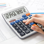 Desktop Calculator Extra Large 5-Inch Clear LCD Display 12-Digit Big Number - Image 2