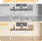 SUREUP9 No Drill Under Desk Cable Management Tray, Fabric Cable Management - Image 2