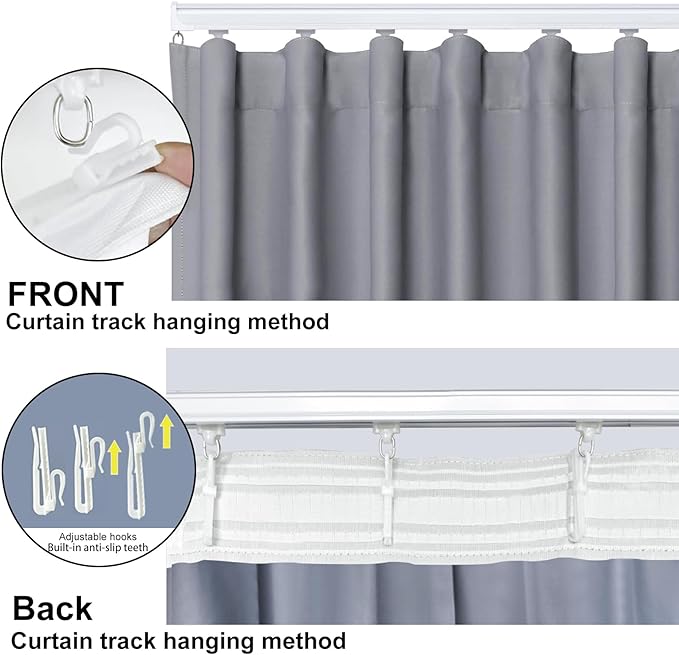 Cbsroro Room Divider Blackout Curtain Track Curtains Wall Dividers Panels Screen - Image 5