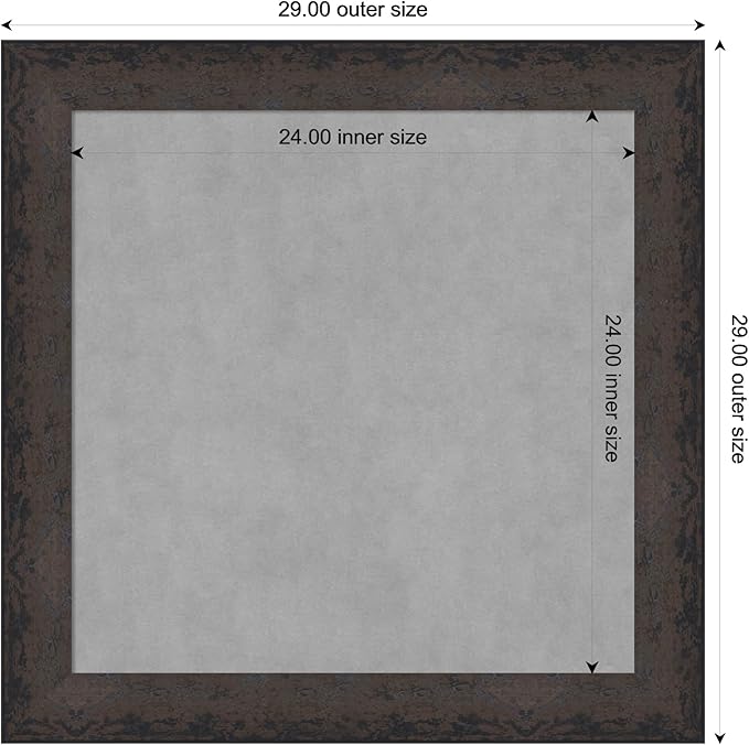 Amanti Art Black Framed Magnetic Board 29x29 Medium Vision Board - Image 4