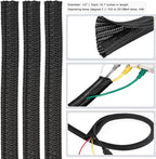 ZIIYAN 163 PCS Cable Management Kit, 3 Wire Organizer Sleeve, 8 Self Adhesive - Image 4