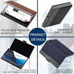 Taikuri Custom Business Card Holder Personalized Engraved Leather Business Card - Image 3