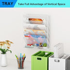 GDINDINFAN Wall File Organizer Holder Mesh Hanging Paper Document Holder - Image 7