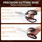 2-Piece Kitchen Scissors Stainless Steel Cooking Shears, Vegetables and Poultry - Image 5