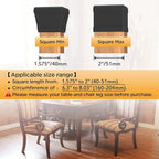 16 PCS Square Chair Leg Floor Protector, Silicone Chair Leg Cover, Furniture - Image 2
