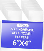 Outus Self Adhesive Shop Ticket Holders Clear Plastic Sleeves Adhesive Pockets by Outus