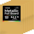 Hygloss Metallic Cardstock Sheets – 100 Matte Gold Sheets, 8.5” x 11” by HyglossProductsInc