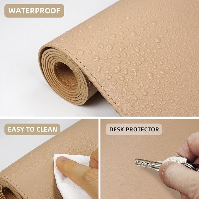 Leather Desk pad Protector, Large Desk mat - Image 4