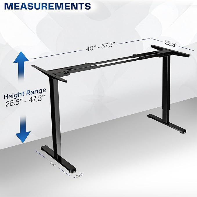 VIVO Heavy Duty Dual Motor Electric Sit Stand Desk Frame, 220 lbs Capacity up - Image 3