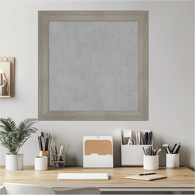Amanti Art Grey Framed Magnetic Board 24x24 Medium Vision Board - Image 6