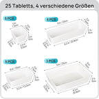 Vtopmart 25 PCS Plastic Drawer Organizers Set, 4-Size Versatile Bathroom and - Image 2