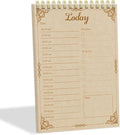 Tlenpo Daily To Do List Notebook 60 Sheets Vintage kraft paper, 5.1 x 7 In by Tlenpo