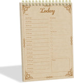 Tlenpo Daily To Do List Notebook 60 Sheets Vintage kraft paper, 5.1 x 7 In by Tlenpo