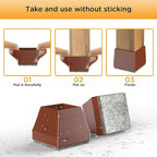 Square Chair Leg Protectors for Hardwood Floors - Image 3