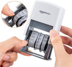 Amazon Basics Self-Inking Date Stamp, Rectangular, 2.56" x 1.69" x 4.13" - Image 2