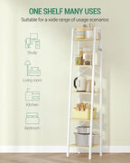 Hzuaneri Ladder Shelf, Bookshelf Bookcase, Freestanding Corner Storage Shelve - Image 6