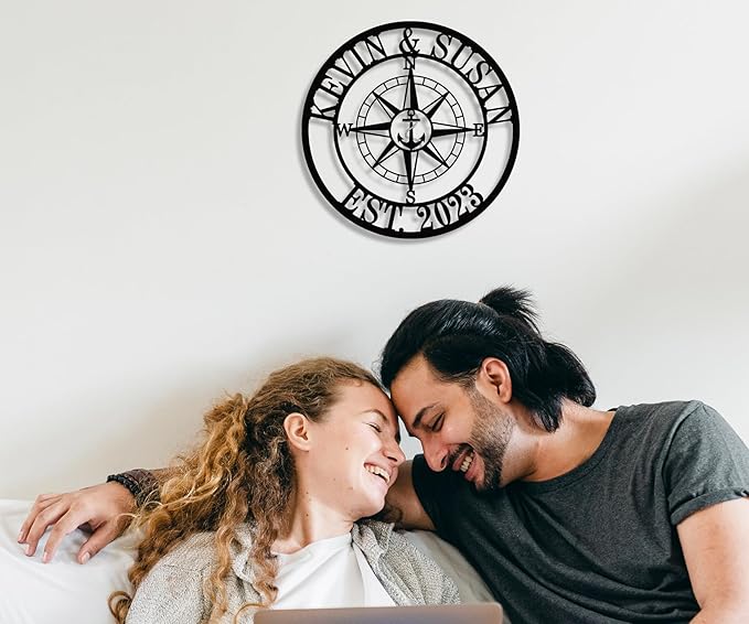 Custom Anchor Compass Metal Sign, Personalized Coordinates Sign, Custom - Image 3