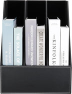 KINGFOM Desktop Wooden Leatherette Magazine File Holder-Organizer-3 Compartment - Image 4