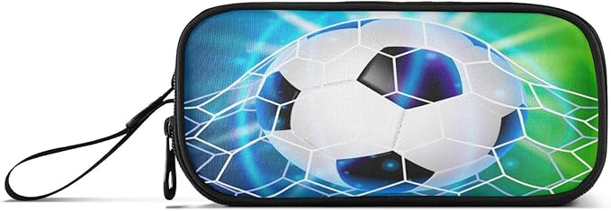 BOENLE Soccer Football on Field Pencil Case Box Boys Girls Large Pencil Pouch - Image 8