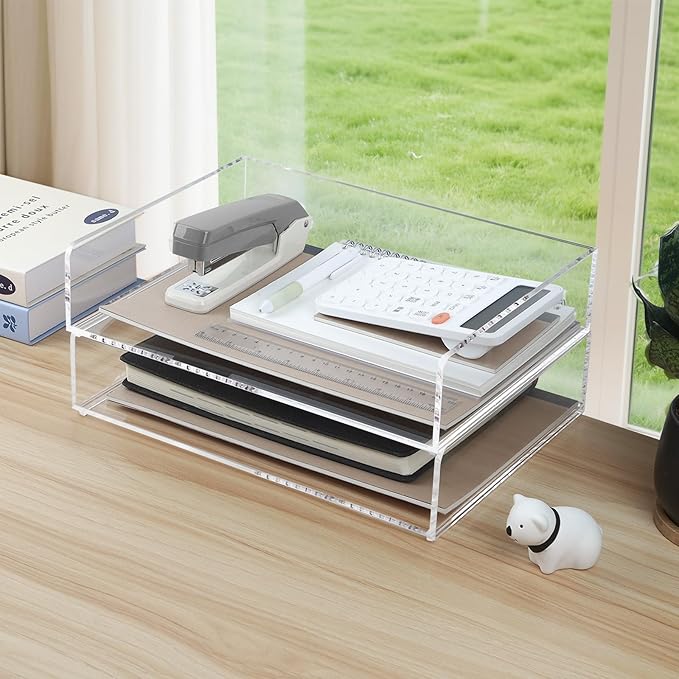 4 Pack Acrylic Paper Tray Organizer - Image 4