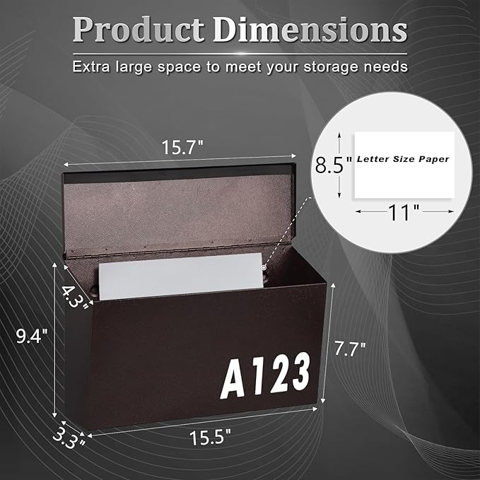 Dalmbox Wall-Mount Mailbox Large Mailbox - Image 3