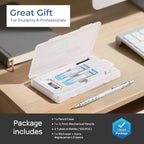 Nicpro Blocky Gear 0.7 mm Mechanical Pencils Set in Case, Metal Pencil - Image 6