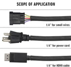 Moxita 25ft - 1/4 inch Cord Protector Cable Sleeve Split Wire Loom Tubing - Image 2