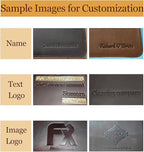 Geslun Personalized Genuine Leather 3 Ring Binder, Custom Engraved 8.5 x 11 - Image 2
