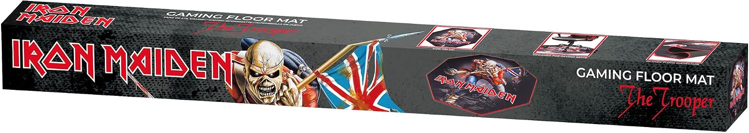 Subsonic - Metal Music Gaming Floor Mat 39.4x39.4 inch - Non-Slip for Office Chairs - Floor and Parquet Protection Mat for Gaming Rooms - Easy to Clean - Black
