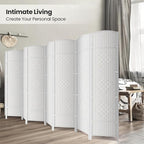 Cocosica Folding Room Divider, Weave Fiber Privacy Screen, Extra Wide Room - Image 4