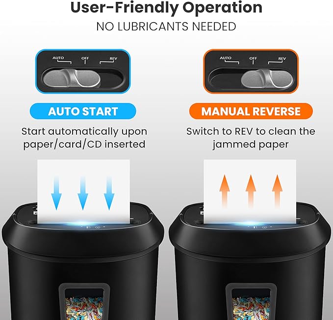 VidaTeco Paper Shredder 14-Sheet Cross-Cut Shredder - Image 5