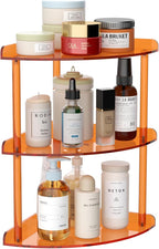 Sezanrpt 3 Tier Acrylic Corner Shelf Organizer Storage 9.5x9.5x15.7 Inch by Sezanrpt