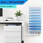 GDINDINFAN Hanging Wall File Organizer 10 Tier Wall Mounted File Holder - Image 2