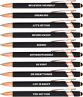 10pcs Inspirational Pens Set Stylus Pens Design Black Ink Smooth Writing Pens by Unknown