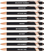 10pcs Inspirational Pens Set Stylus Pens Design Black Ink Smooth Writing Pens by Unknown