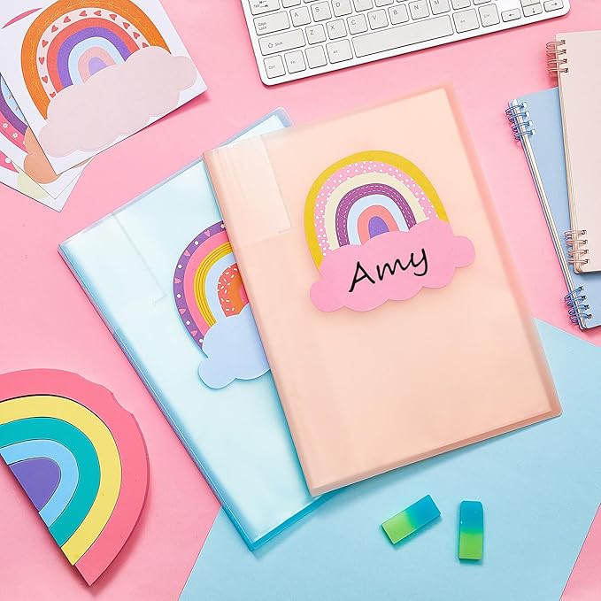 Henoyso 108 Pcs Rainbow Name Tags - Image 7