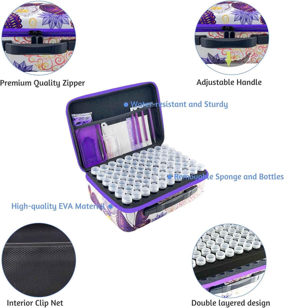 lirunqiu 120 slot diamond painting storage box shown in use