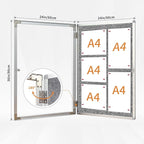 Enclosed Bulletin Board, Outdoor Weatherproof, Display Case Message Board - Image 3