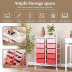 LDAILY 10 Drawer Rolling Cart, Storage Cart Organizer on Wheels, Drawer Cart - Image 5
