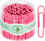 Vinaco Paper Clips Pink, Durable & Rustproof, Coated Paper Clip Great by LightingMadeSimple