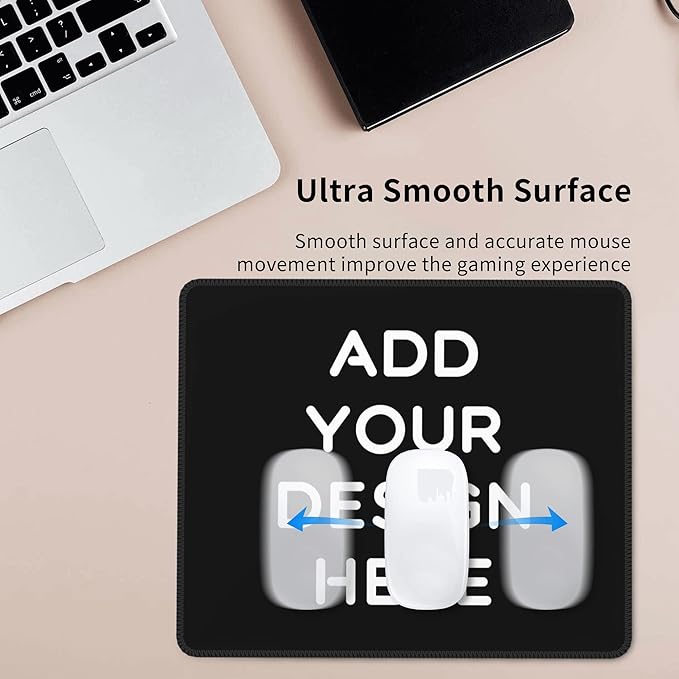 OHORTEB Custom Mouse Pad with Photo, Personalized Image Text Laptop Desk Mat - Image 4