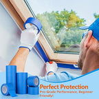 NEOACT 10 Rolls Blue Painters Tape 3 Inches, 55 Yards Multi-Surface Masking - Image 6