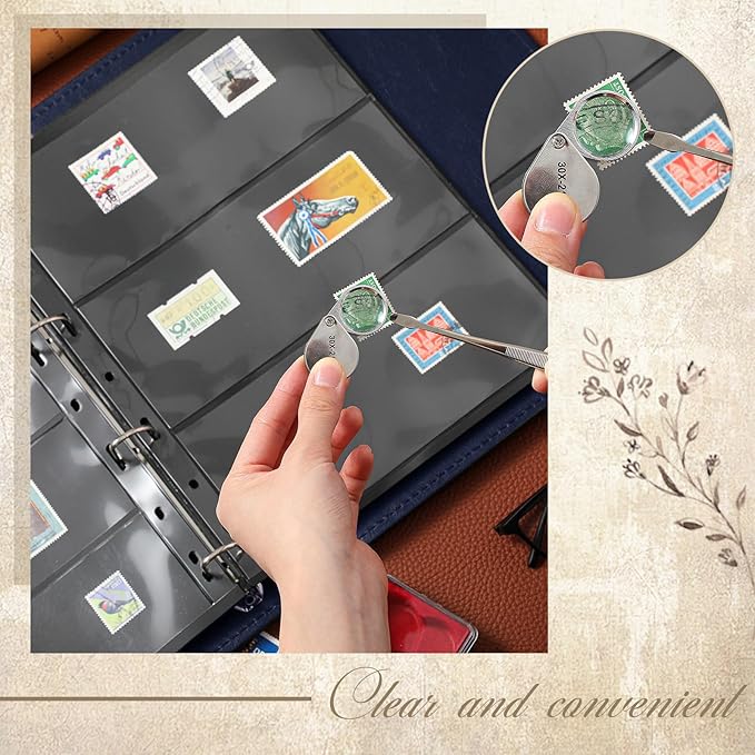 Lewtemi Stamp Collecting Albums Set Stamp Collection Book Include 20 Pages - Image 5