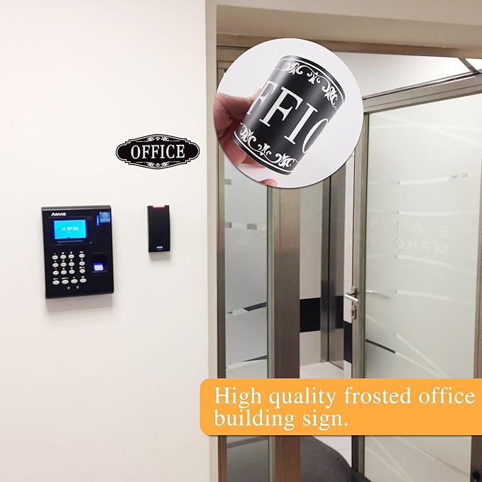 The Office Door Sign for Home and Business，Self-Adhesive Waterproof and - Image 5