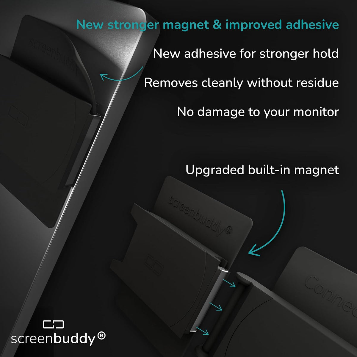 Set of 2, Magnetic Connection for Your Screens, Suitable for All Computer Mon...