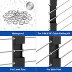 BLIKA 60Pack Cable Railing Adhesive Sleeves - Image 3