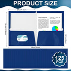 Yeaqee 125 Pack 2 Pockets Glossy Laminated Paper Folder First Day of School - Image 2