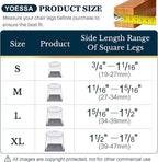 32 Pcs Square Chair Leg Floor Protectors - Image 4